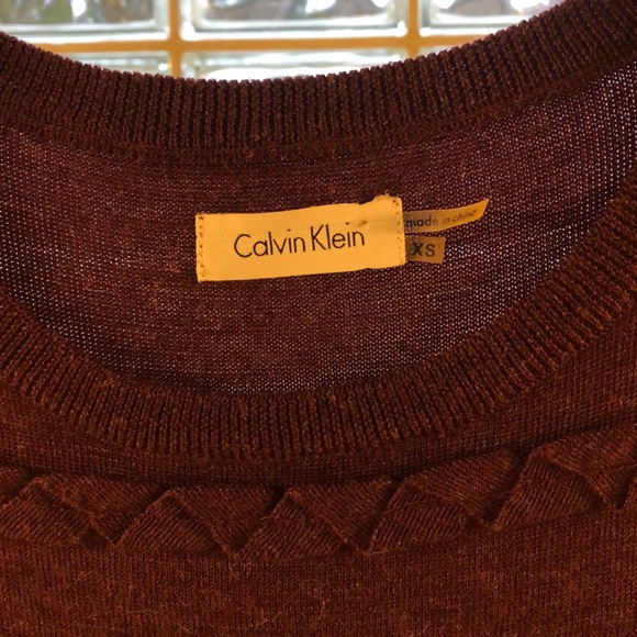 Calvin Klein Burgundy/Maroon Sweater Dress - Picture 4 of 5